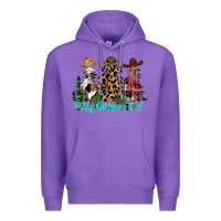 Purple merry christmas y'all christmas trees Premium Hoodie - CowhideDigitalArt