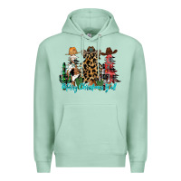 Seafoam merry christmas y'all christmas trees Premium Hoodie - CowhideDigitalArt