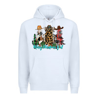 White merry christmas y'all christmas trees Premium Hoodie - CowhideDigitalArt