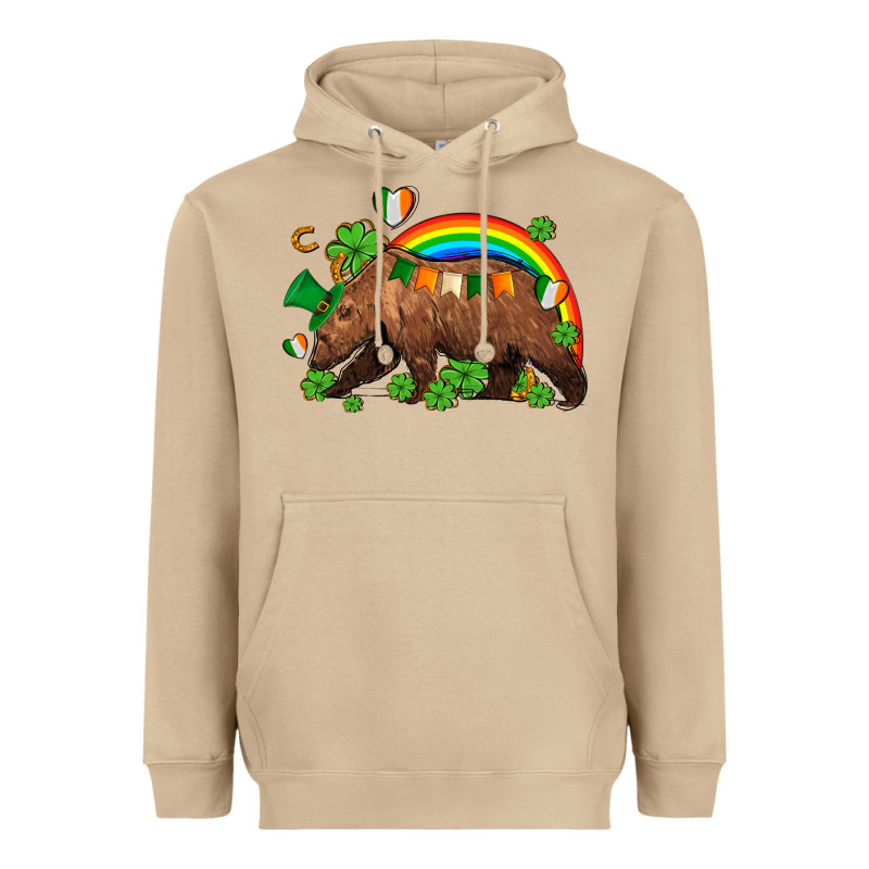 St Patricks Bear Ado Heavyweight Hoodie by AdoDesignShop | Teevron