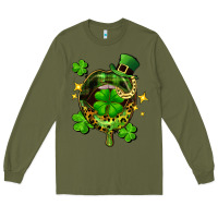 Army Green St. Patrick's Day lip Long Sleeve Tee - FaDigitalArtStudio