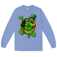 Colony Blue St. Patrick's Day lip Long Sleeve Tee - FaDigitalArtStudio
