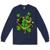 Navy St. Patrick's Day lip Long Sleeve Tee - FaDigitalArtStudio