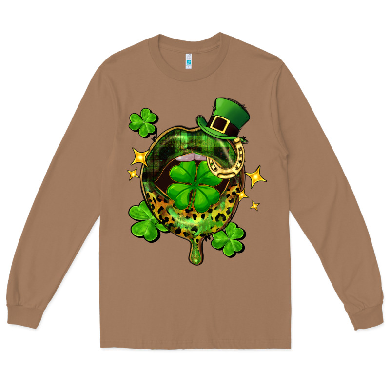 St. Patrick's Day Lip Long Sleeve Tee by FaDigitalArtStudio | Teevron