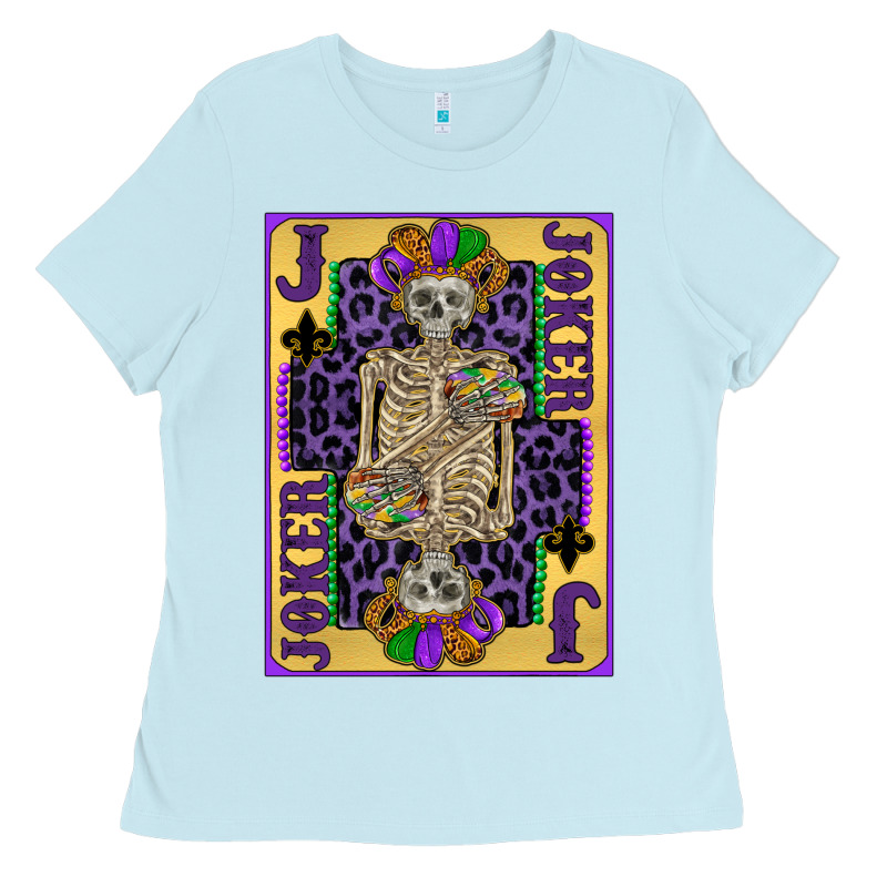 Joker Mardi Gras Skeleton Ladies Tee by CowGirlArtShop | Teevron