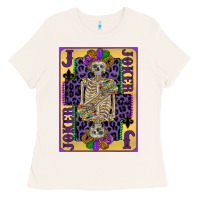 Bone joker mardi gras skeleton Ladies Tee - CowGirlArtShop