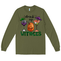 Army Green drink up withces halloween Long Sleeve Tee - RanaPortraitStore