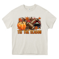 Tis' The Season Football And Maroon Helmet Heavy Core Tee | Teevron