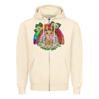Sandshell easter rabbit rainbow Zipper Hoodie - BarkalooDesign