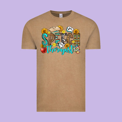 Speech Therapist Vintage Tee Designed By Oliviacreatesart