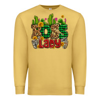 Antique Gold boss lady with money and cactus Premium Sweatshirt - AdoDesignShop