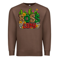 Chestnut boss lady with money and cactus Premium Sweatshirt - AdoDesignShop