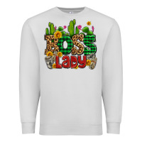 Dove Grey boss lady with money and cactus Premium Sweatshirt - AdoDesignShop