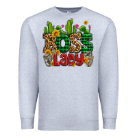 Heather Grey boss lady with money and cactus Premium Sweatshirt - AdoDesignShop