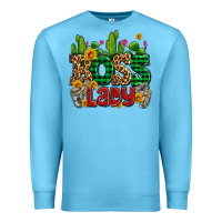Ocean Blue boss lady with money and cactus Premium Sweatshirt - AdoDesignShop