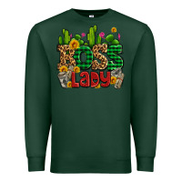 Sports Green boss lady with money and cactus Premium Sweatshirt - AdoDesignShop