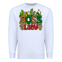 Boss Lady With Money And Cactus Premium Sweatshirt | Teevron