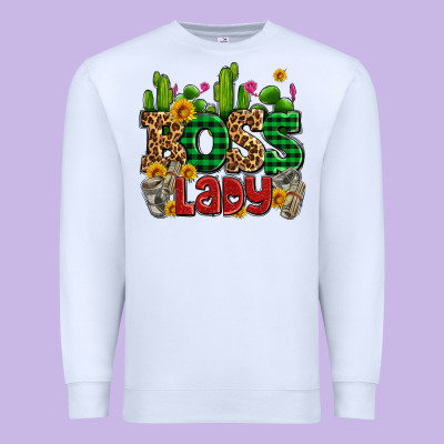 Boss Lady With Money And Cactus Premium Sweatshirt Designed By Adodesignshop