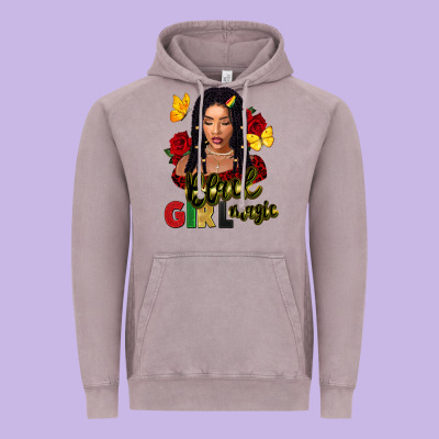 Black Girl Magic Vintage Hoodie Designed By Fadigitalartstudio