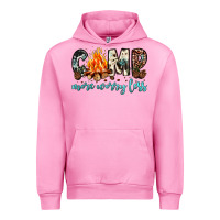 Fuchsia Pink camp more worry less Urban Hoodie - JahusDesignShop