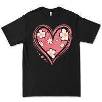 Black floral pink glitter heart Premium Tee - Jasminsmagicworld