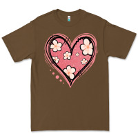 Cacao floral pink glitter heart Premium Tee - Jasminsmagicworld