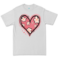 Dove Grey floral pink glitter heart Premium Tee - Jasminsmagicworld