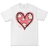 White floral pink glitter heart Premium Tee - Jasminsmagicworld
