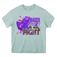 Arona Her fight is our fight purple ribbon Heavy Core Tee - NancyCooperArtShop
