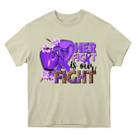 Her Fight Is Our Fight Purple Ribbon Heavy Core Tee | Teevron