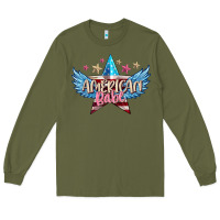 Army Green American babe Long Sleeve Tee - FaDigitalArtStudio