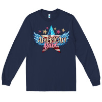 Navy American babe Long Sleeve Tee - FaDigitalArtStudio