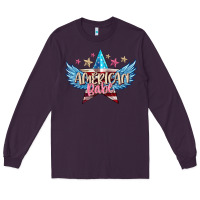 Plum American babe Long Sleeve Tee - FaDigitalArtStudio