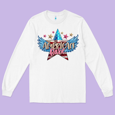 American Babe Long Sleeve Tee Designed By Fadigitalartstudio