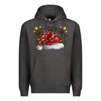 Charcoal Heather merry Christmas santa Premium Hoodie - CowhideDigitalArt