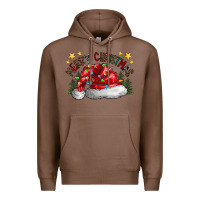 Chestnut merry Christmas santa Premium Hoodie - CowhideDigitalArt
