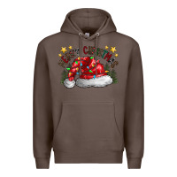 Coffee merry Christmas santa Premium Hoodie - CowhideDigitalArt