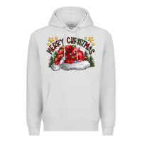 Dove Grey merry Christmas santa Premium Hoodie - CowhideDigitalArt