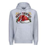 Heather Grey merry Christmas santa Premium Hoodie - CowhideDigitalArt