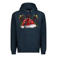 Navy merry Christmas santa Premium Hoodie - CowhideDigitalArt
