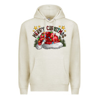 Oatmeal Heather merry Christmas santa Premium Hoodie - CowhideDigitalArt