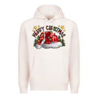 Pale Pink merry Christmas santa Premium Hoodie - CowhideDigitalArt