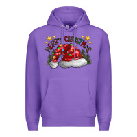 Purple merry Christmas santa Premium Hoodie - CowhideDigitalArt