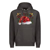 Smoke merry Christmas santa Premium Hoodie - CowhideDigitalArt