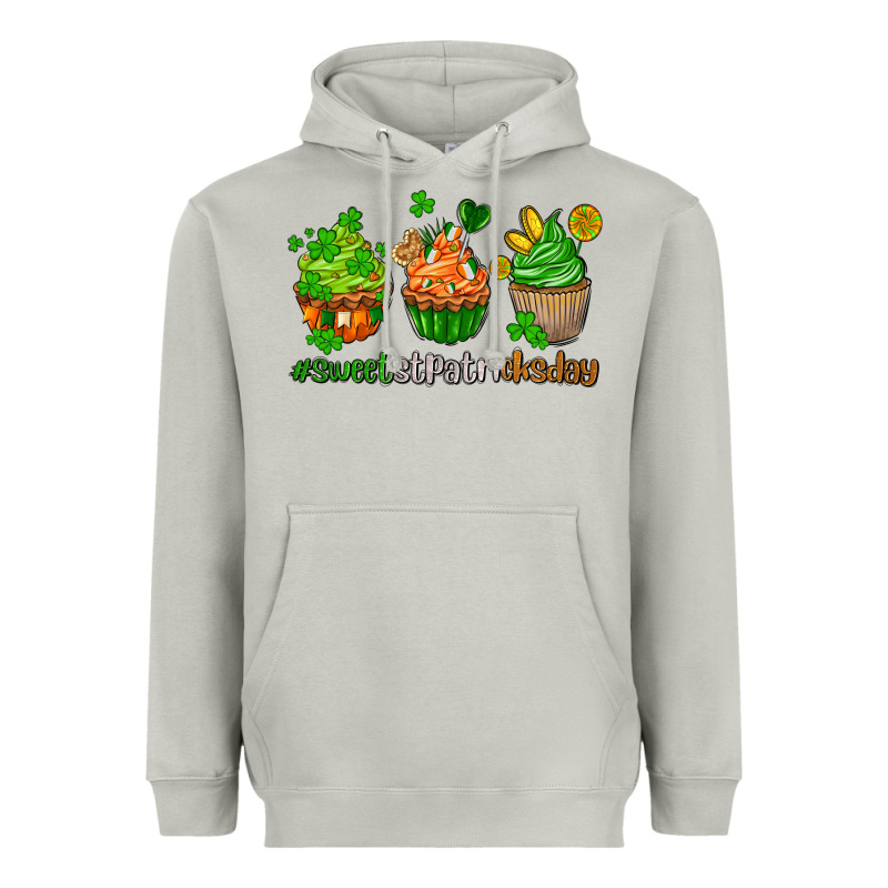 Sweet St Patricks Day Cupcake Heavyweight Hoodie by AdoDesignShop | Teevron