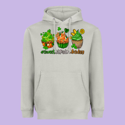 Sweet St Patricks Day Cupcake Heavyweight Hoodie Designed By Adodesignshop
