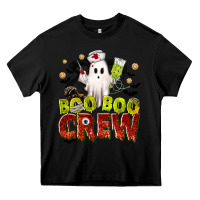 Black Boo Boo Crew Nurse Heavy Core Tee - texasbilliewilder