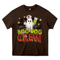 Chocolate Brown Boo Boo Crew Nurse Heavy Core Tee - texasbilliewilder
