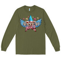 Army Green American honey 4th of july Long Sleeve Tee - FaDigitalArtStudio