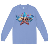 Colony Blue American honey 4th of july Long Sleeve Tee - FaDigitalArtStudio